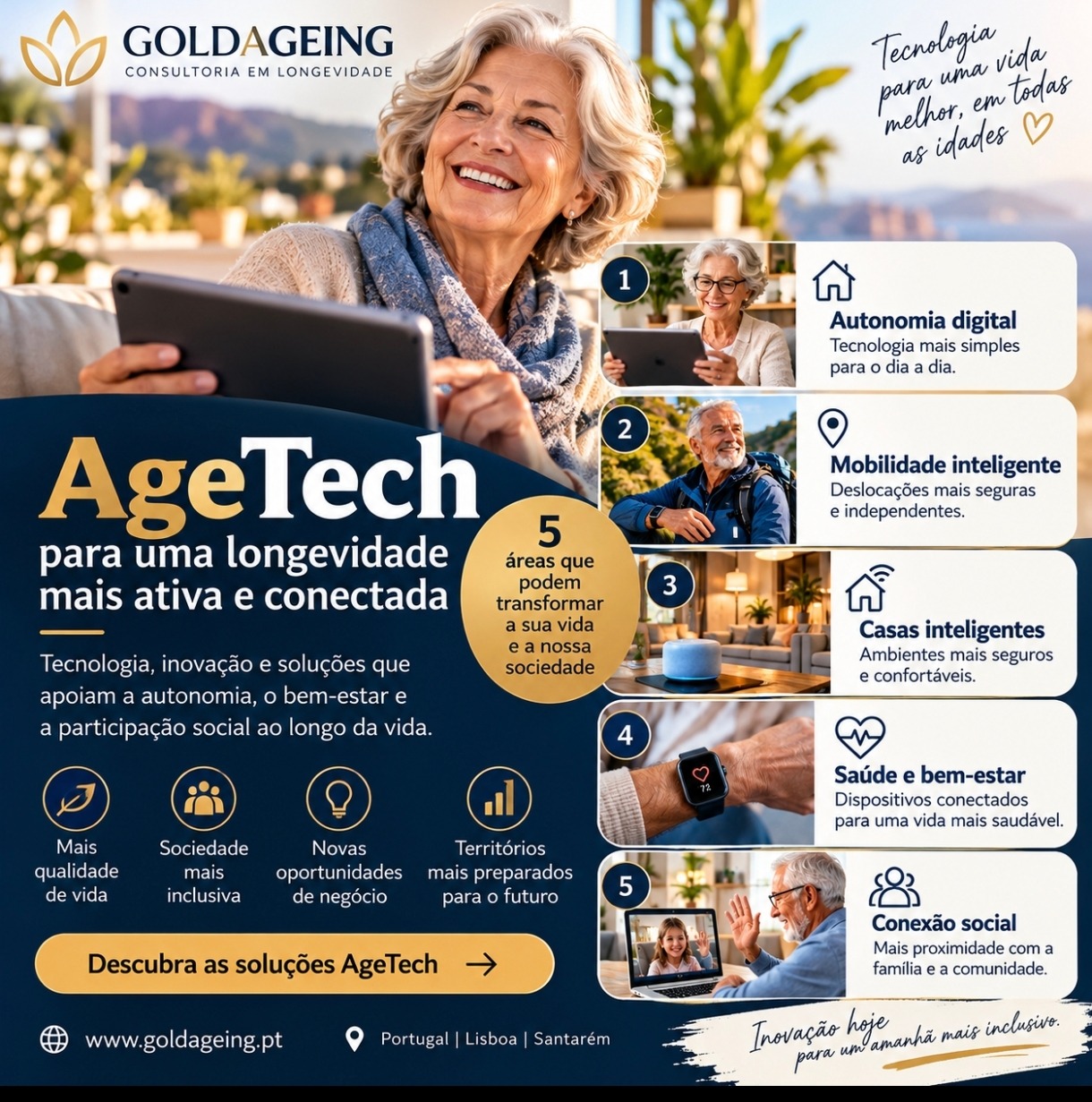 AgeTech — 5 pilares para uma longevidade mais ativa e conectada